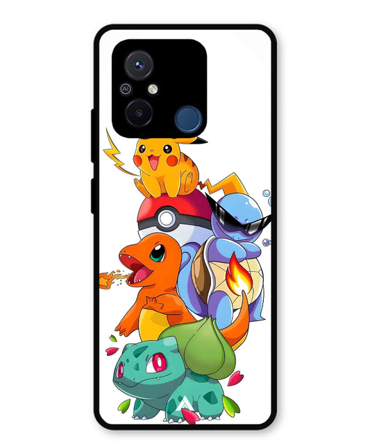 Pokemon Team Metal Back Cover Phone Case for Xiaomi Redmi 12C