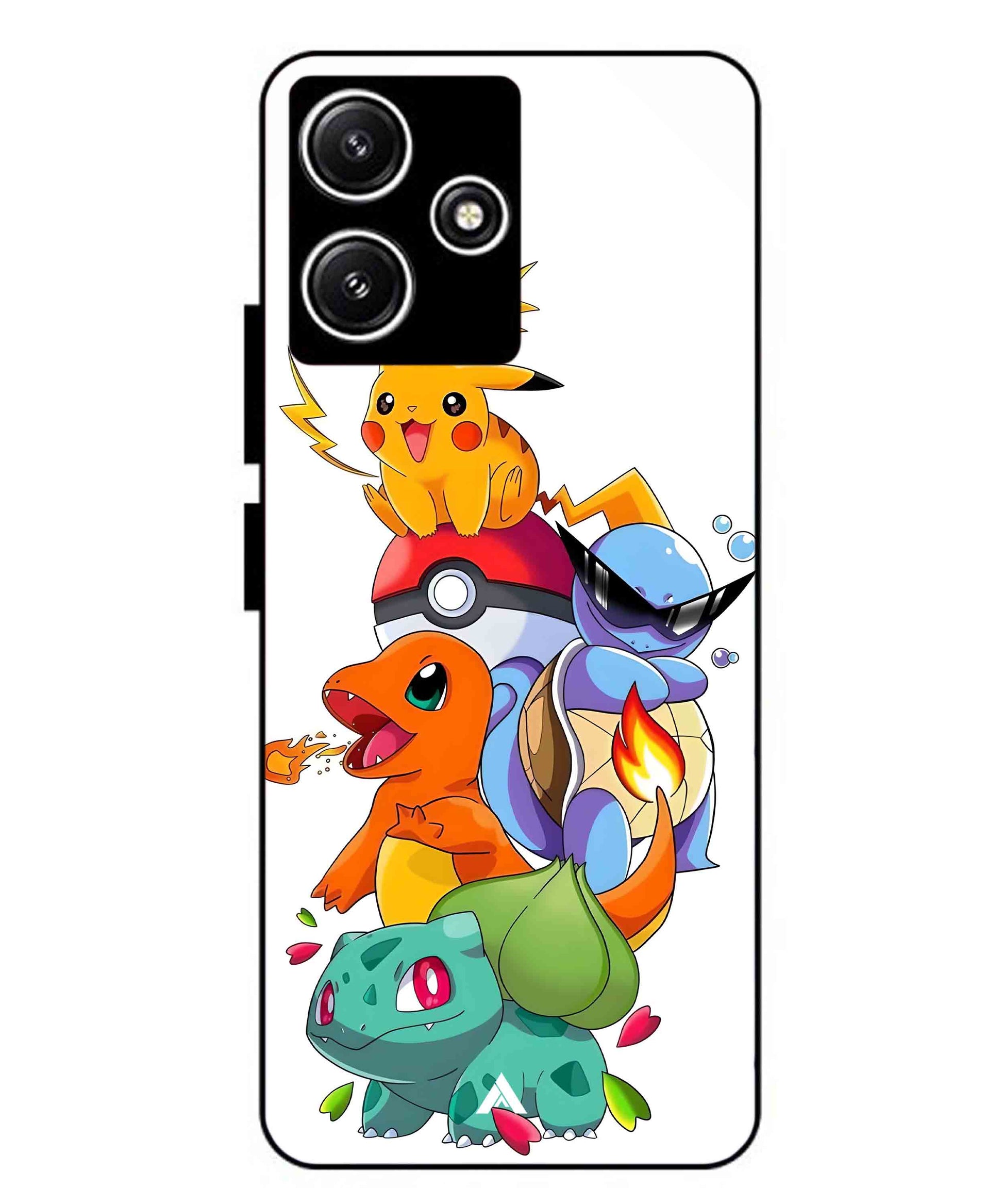 Pokemon Team Metal Back Cover Phone Case for Xiaomi Redmi 12 5G