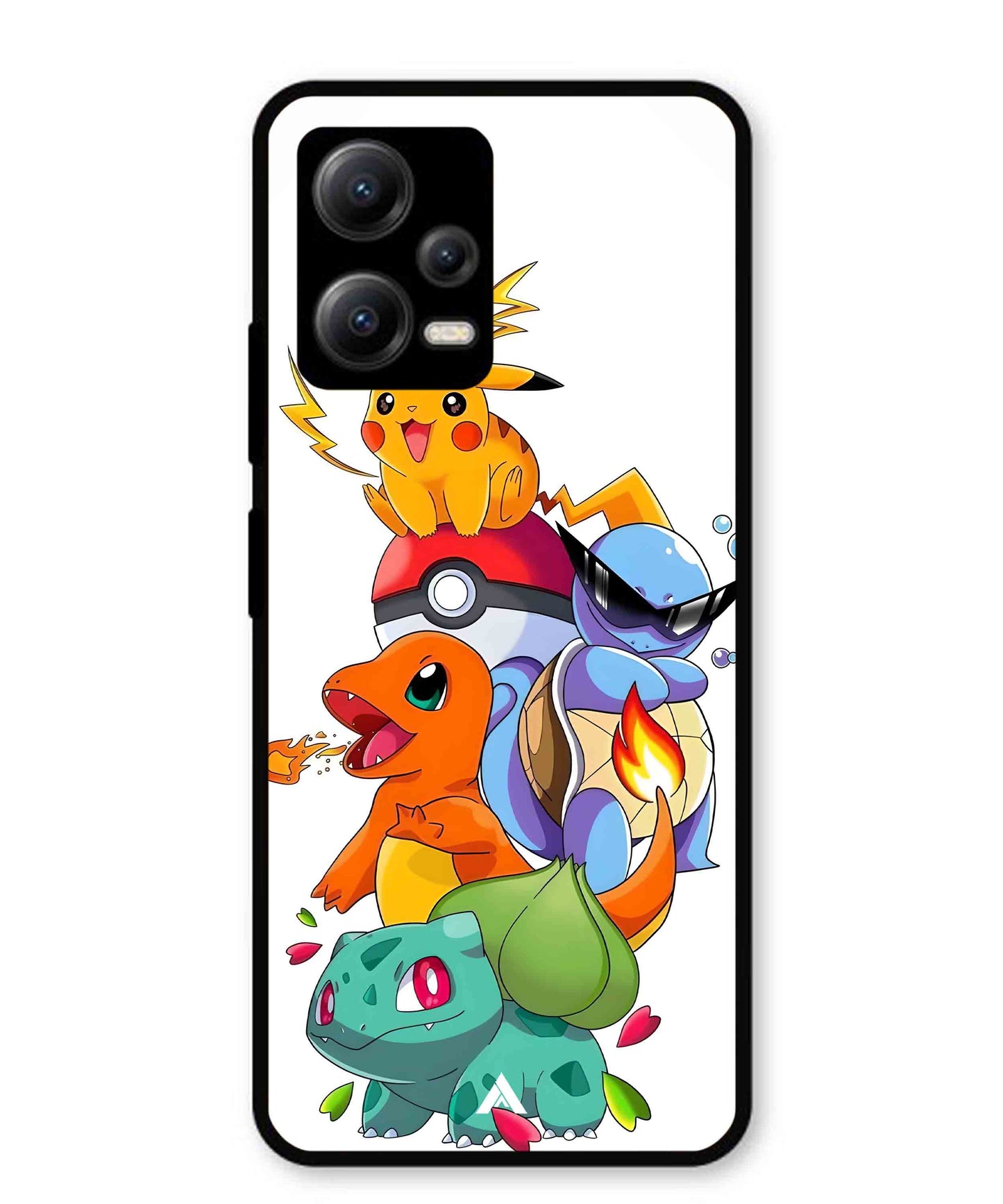 Pokemon Team Metal Back Cover Phone Case for Xiaomi Redmi Note 12 5G