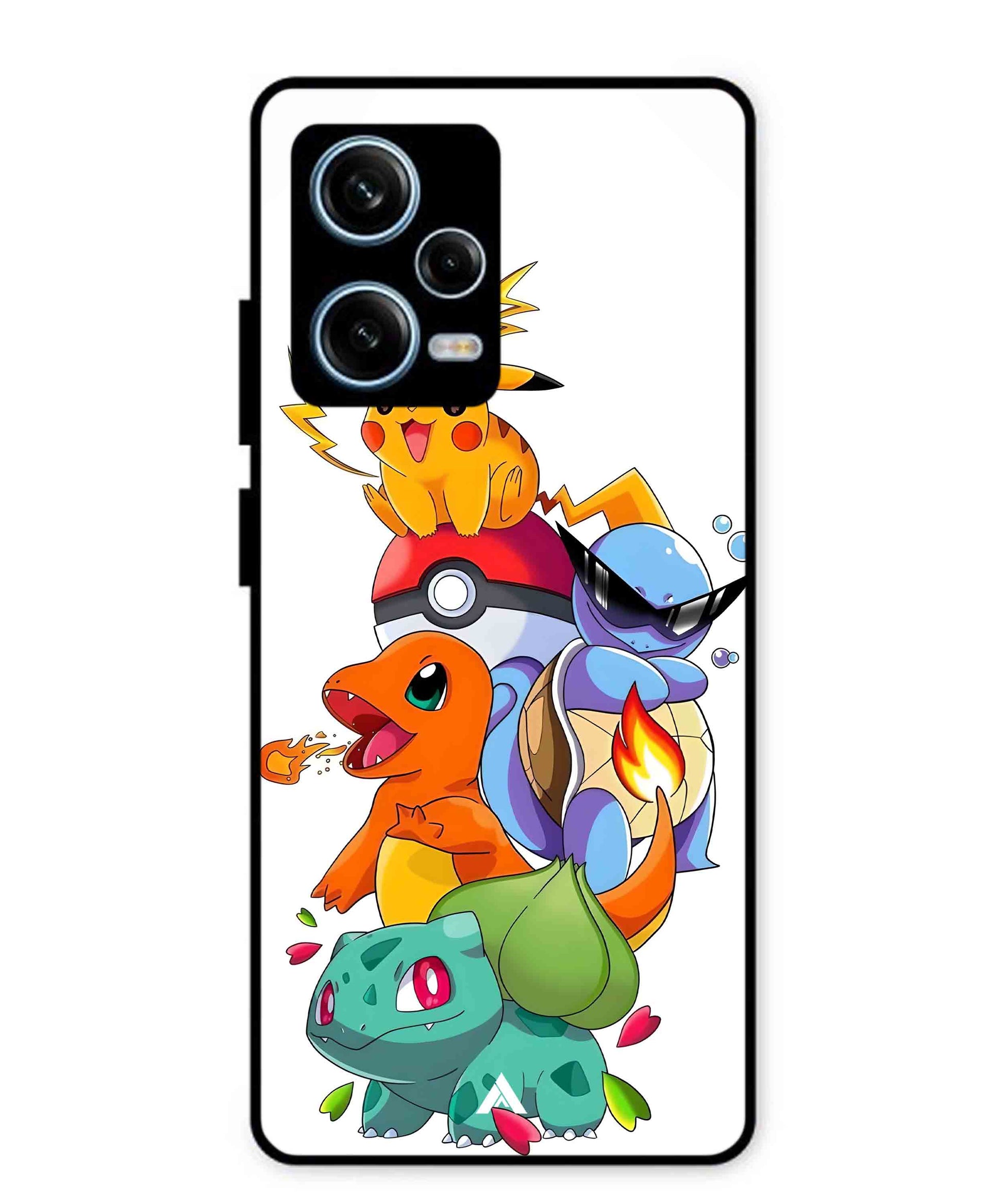 Pokemon Team Metal Back Cover Phone Case for Xiaomi Redmi Note 12 Pro
