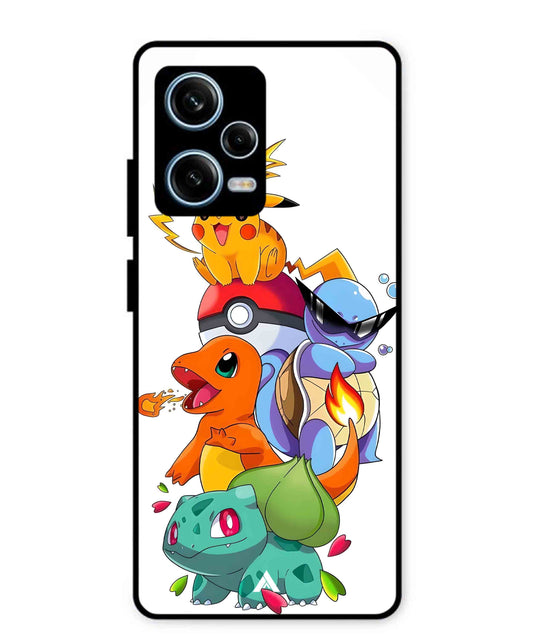 Pokemon Team Metal Back Cover Phone Case for Xiaomi Redmi Note 12 Pro