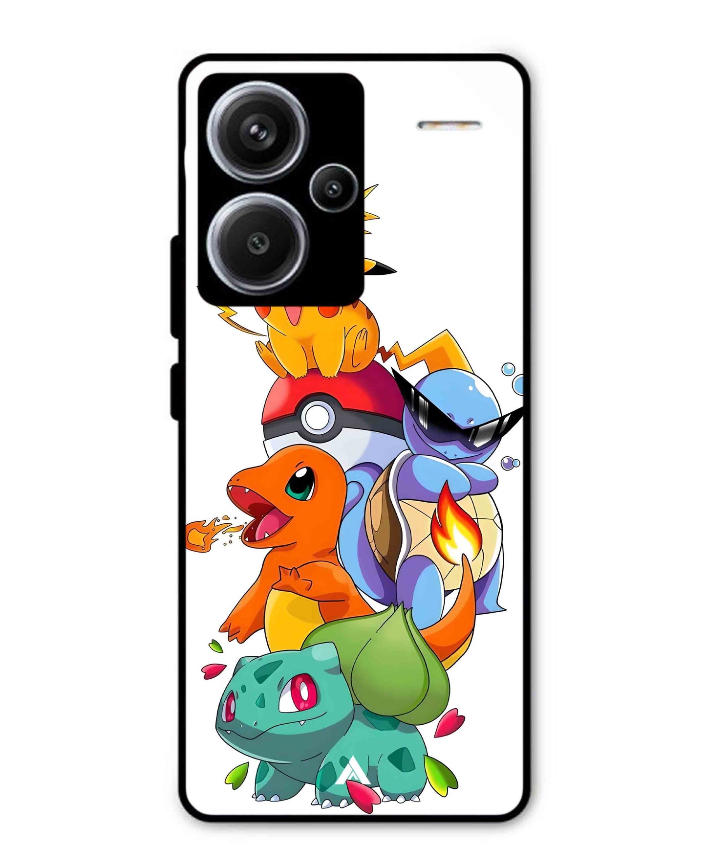 Pokemon Team Metal Back Cover Phone Case for Xiaomi Redmi Note 13 Pro Plus