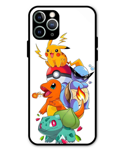 Pokemon Team Metal Back Cover Phone Case for iPhone 11 Pro Max