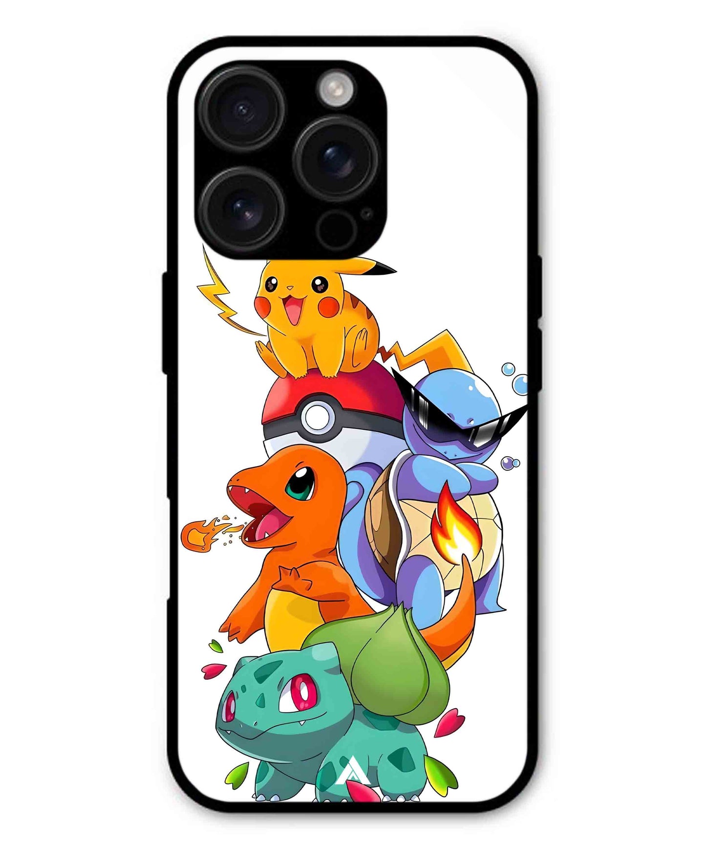 Pokemon Team Metal Back Cover Phone Case for iPhone 13 Pro