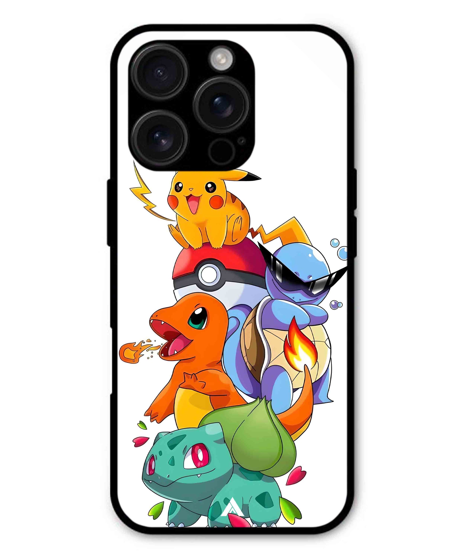 Pokemon Team Metal Back Cover Phone Case for iPhone 14 Pro