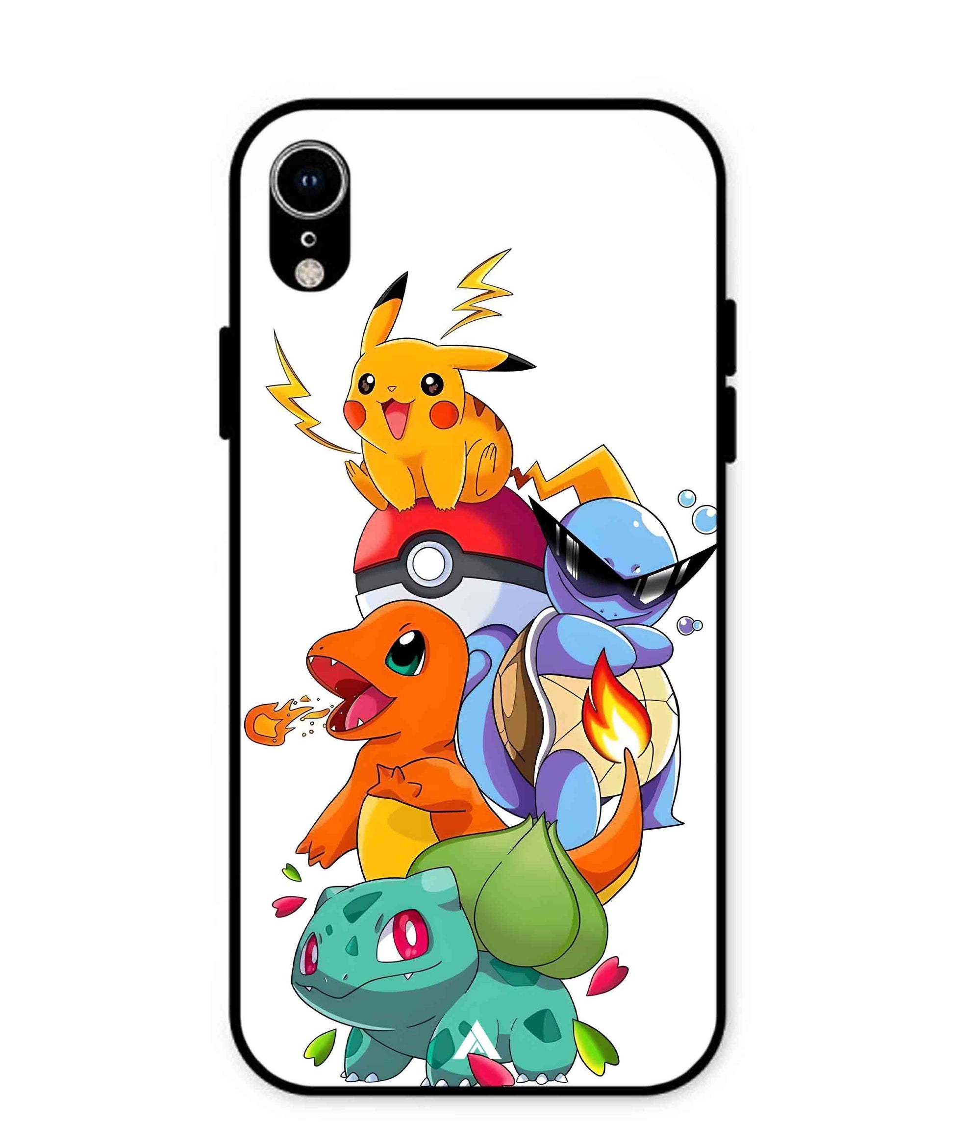 Pokemon Team Metal Back Cover Phone Case for iPhone Xr