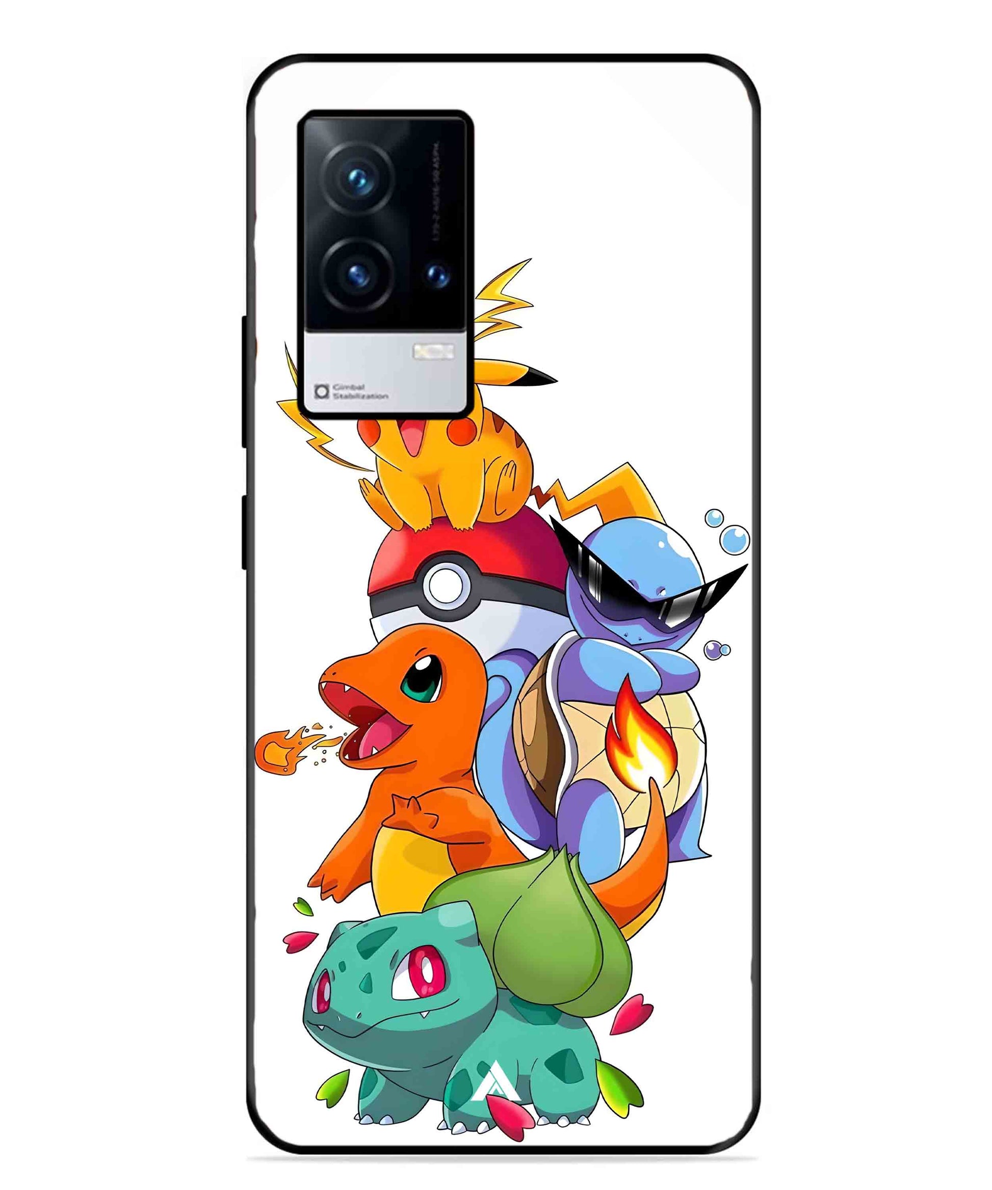 Pokemon Team Metal Back Cover Phone Case for iQOO 9
