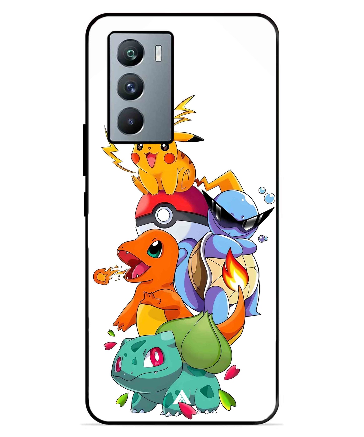 Pokemon Team Metal Back Cover Phone Case for iQOO Neo 5s