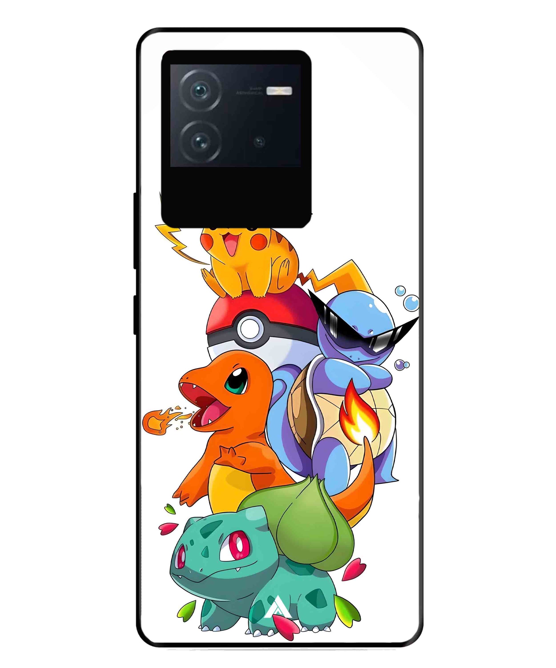 Pokemon Team Metal Back Cover Phone Case for iQOO Neo 6