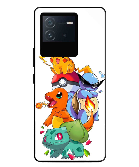 Pokemon Team Metal Back Cover Phone Case for iQOO Neo 6