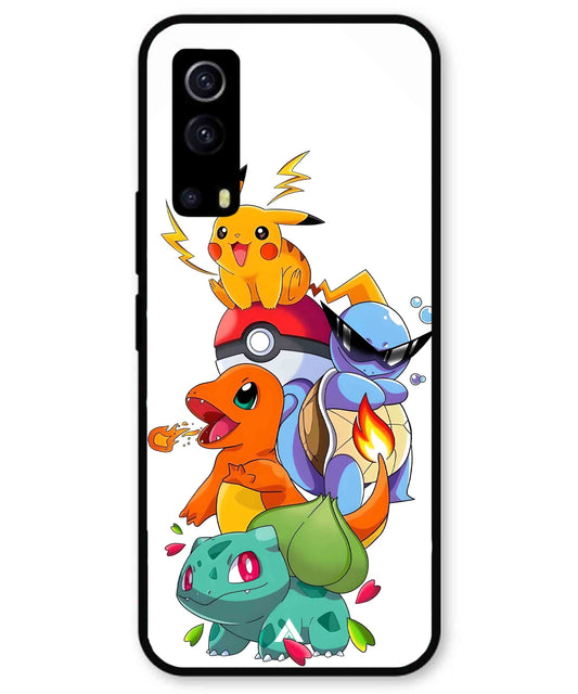 Pokemon Team Metal Back Cover Phone Case for iQOO Z3