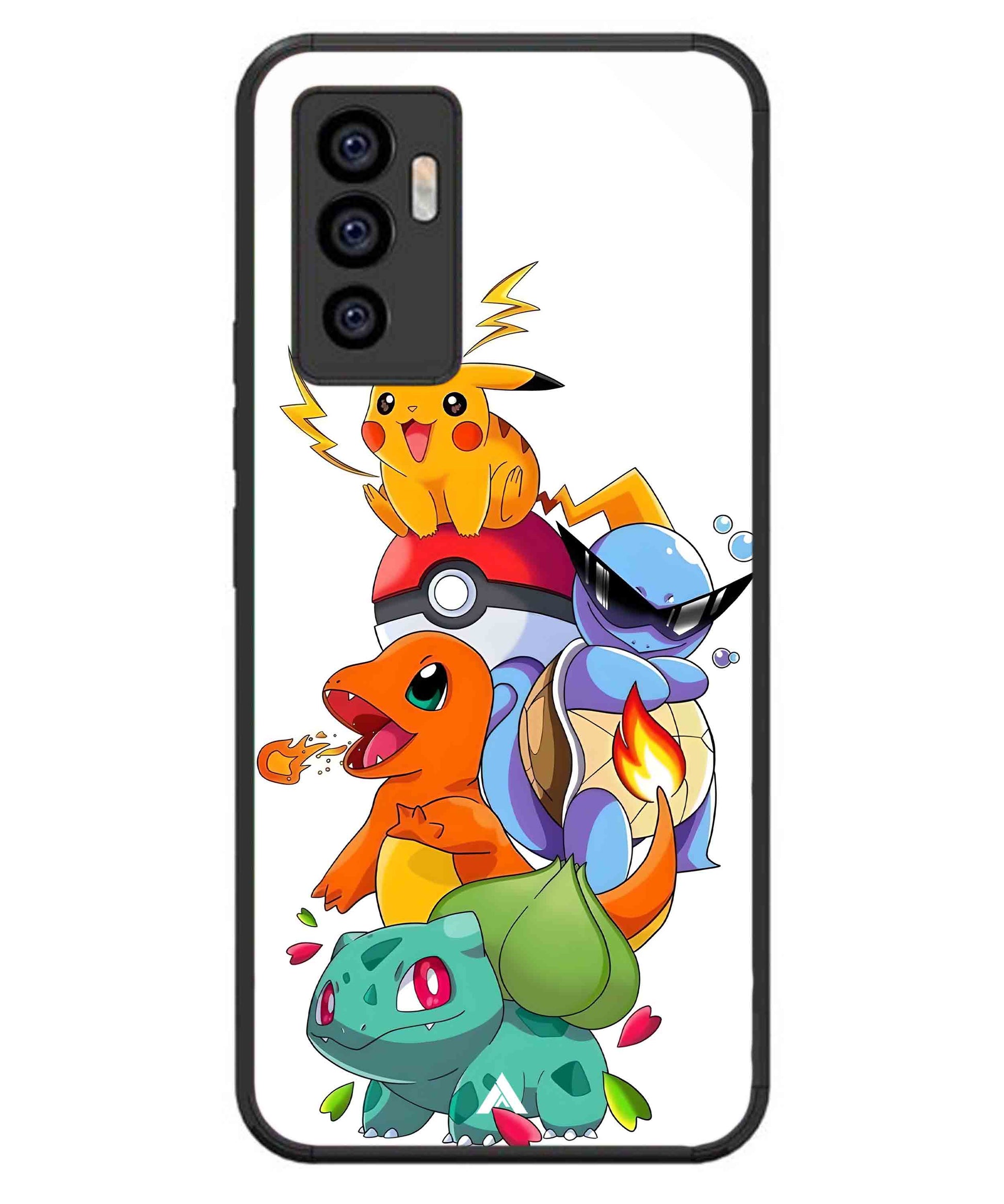 Pokemon Team Metal Back Cover Phone Case for iQOO Z6