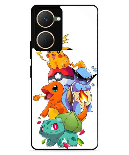 Pokemon Team Metal Back Cover Phone Case for iQOO Z9 Lite