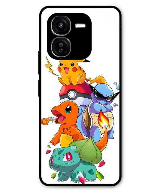 Pokemon Team Metal Back Cover Phone Case for iQOO Z9x
