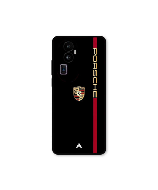 Porsche 01 Metal Back Cover Phone Case for Oppo Reno 10 Pro Plus