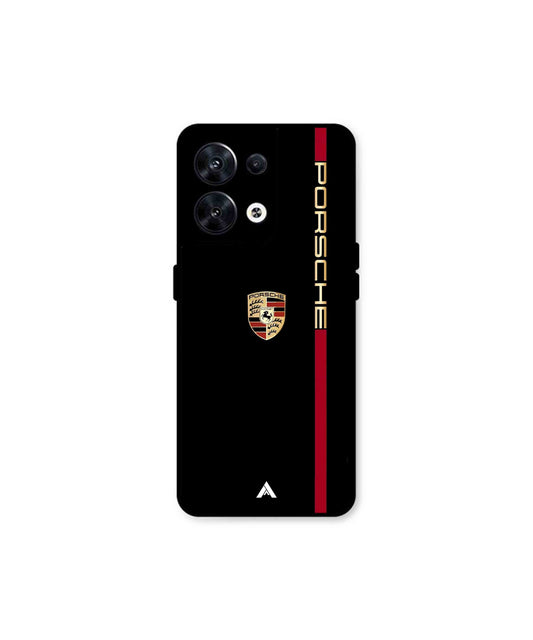 Porsche 01 Metal Back Cover Phone Case for Oppo Reno 8