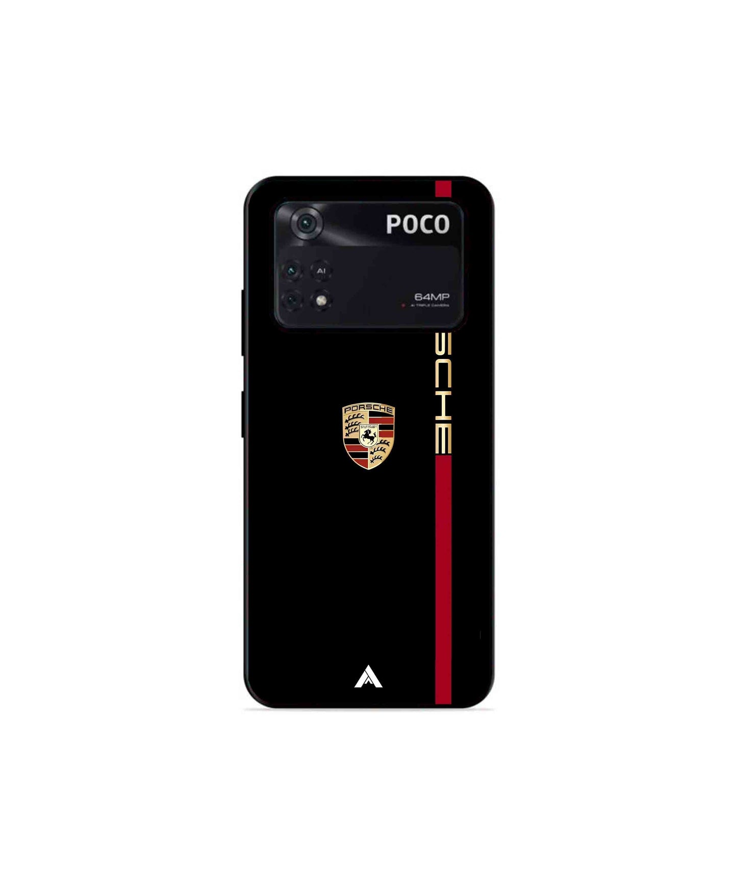 Porsche 01 Metal Back Cover Phone Case for Poco X4 Pro