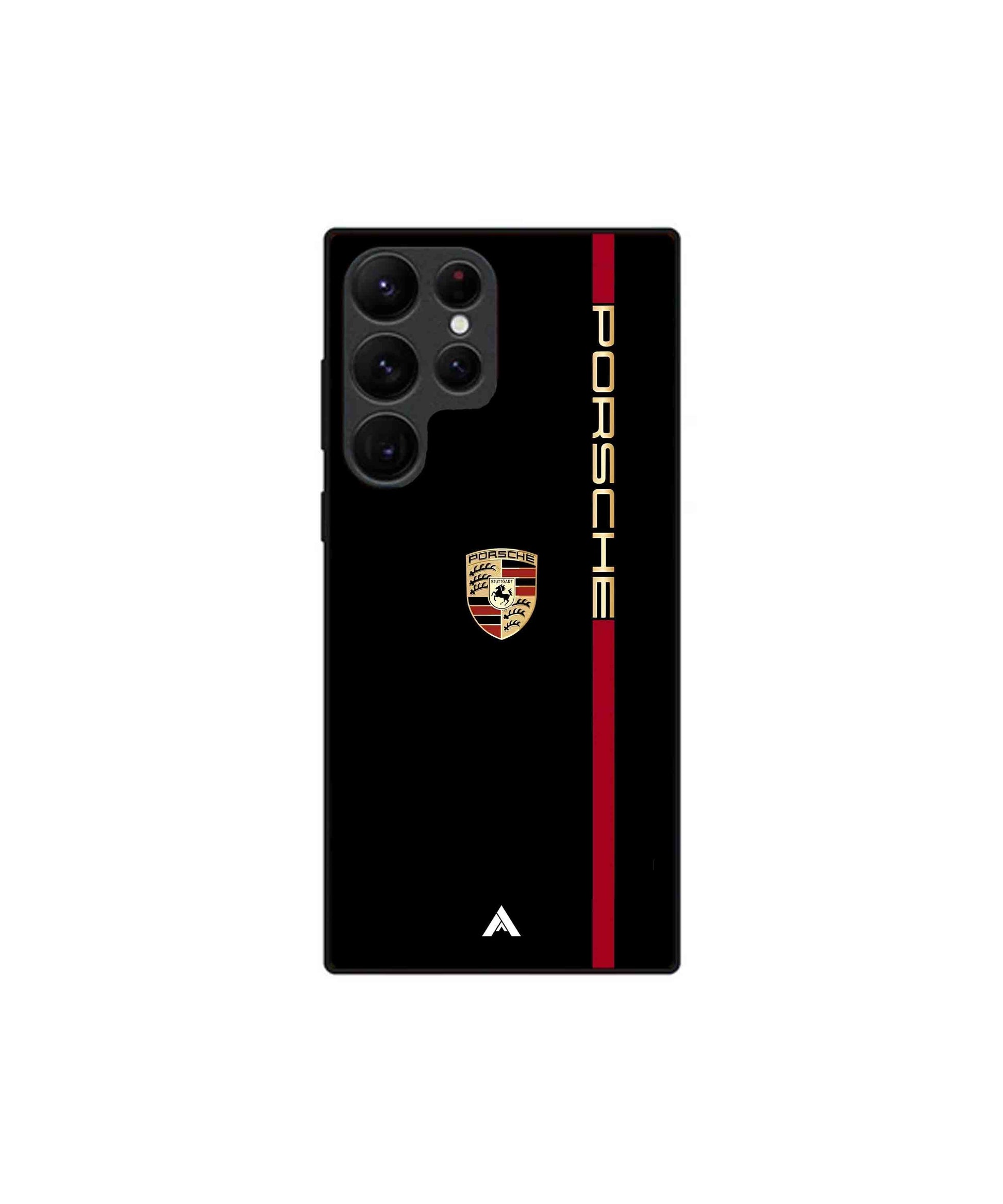 Porsche 01 Metal Back Cover Phone Case for Samsung Galaxy S22 Ultra