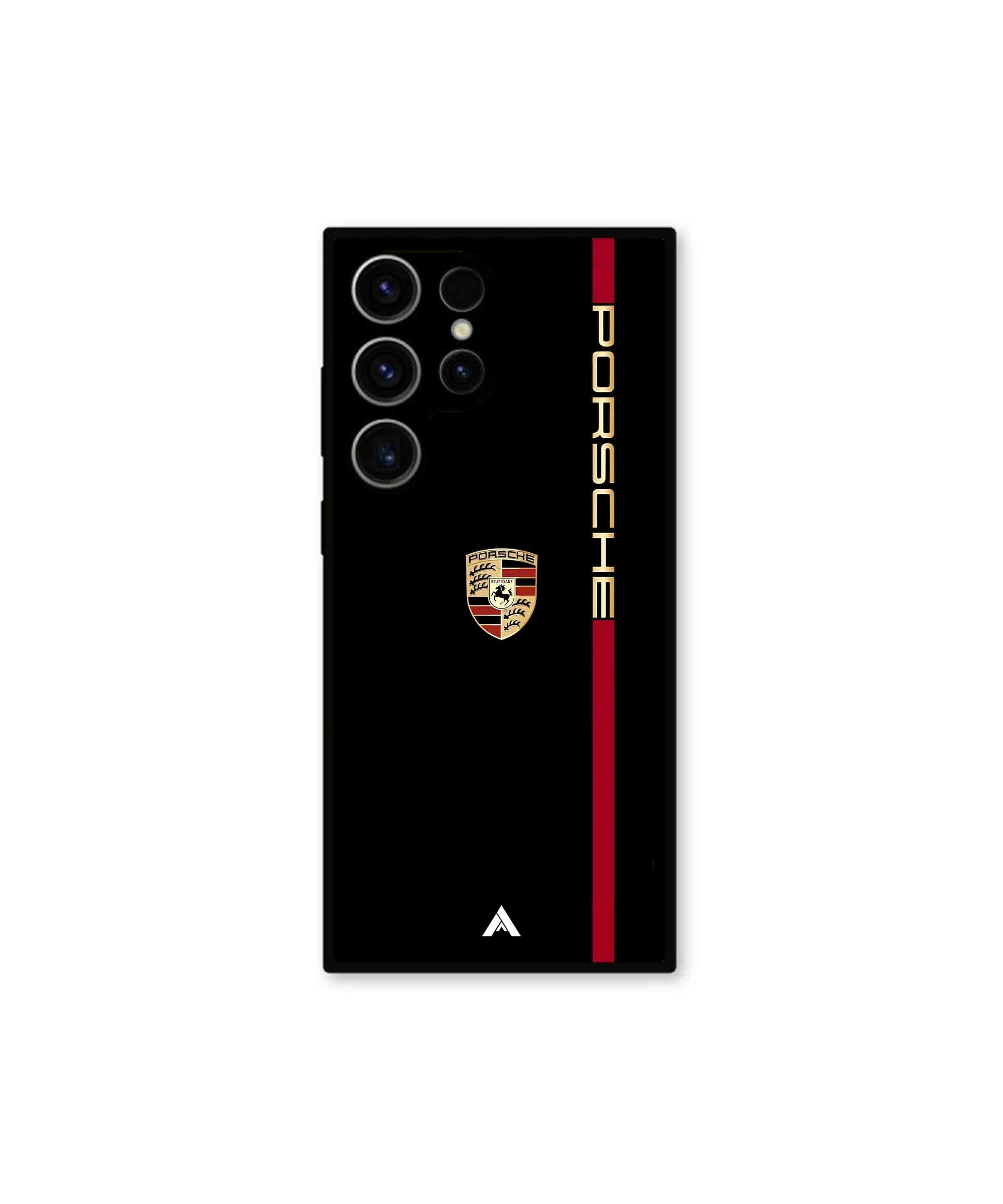 Porsche 01 Metal Back Cover Phone Case for Samsung Galaxy S23 Ultra