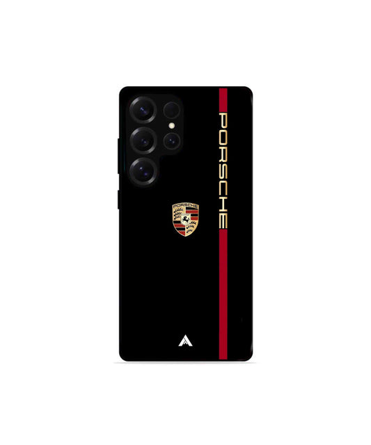 Porsche 01 Metal Back Cover Phone Case for Samsung Galaxy S25 Ultra