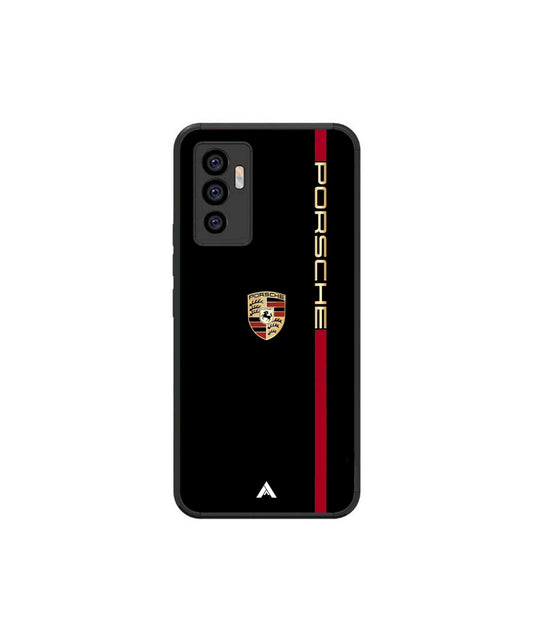 Porsche 01 Metal Back Cover Phone Case for Vivo v23e
