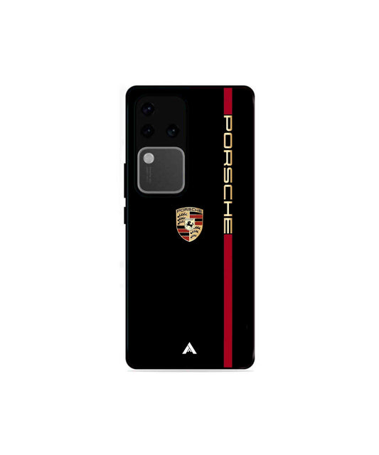 Porsche 01 Metal Back Cover Phone Case for Vivo v30 Pro