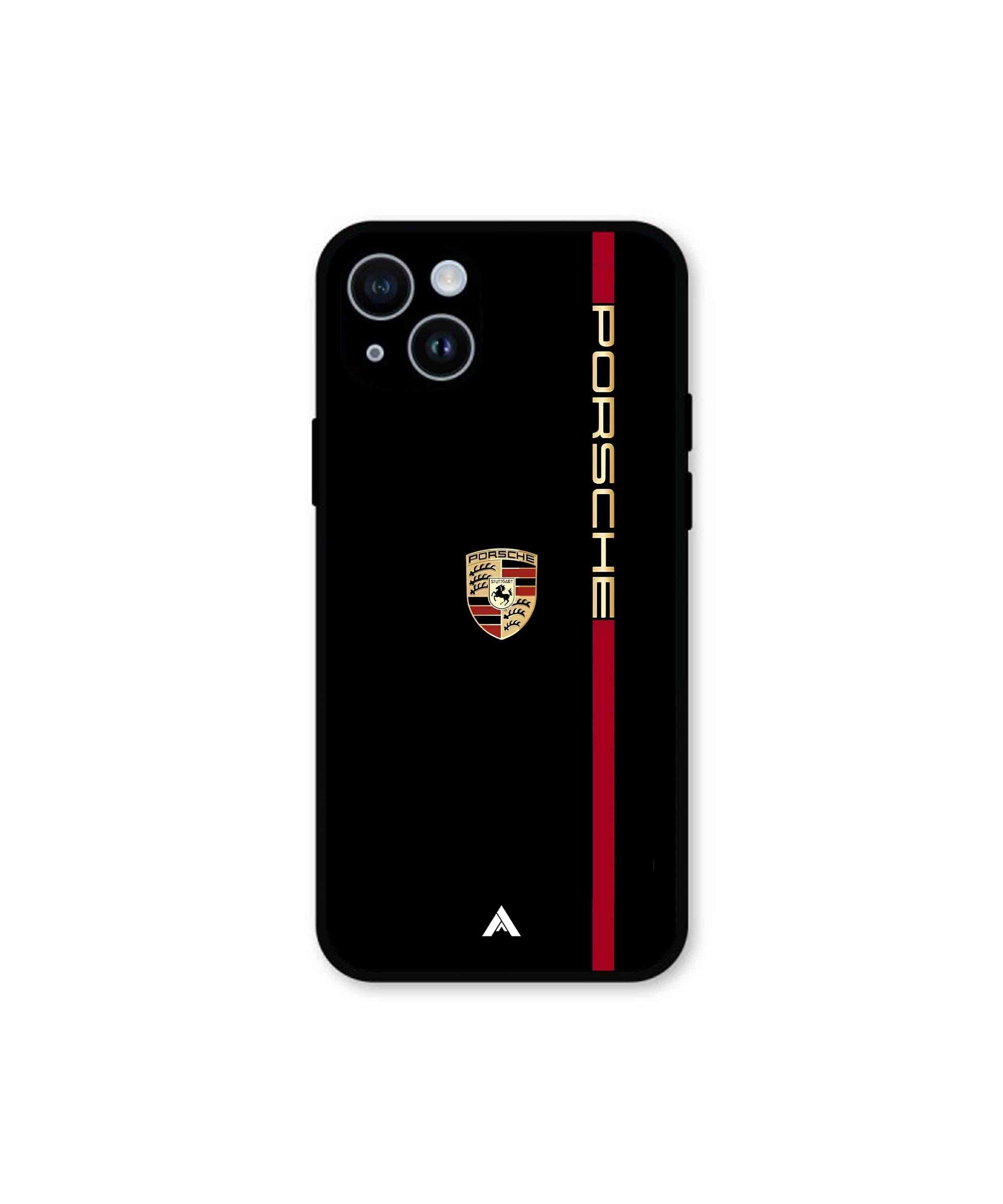 Porsche 01 Metal Back Cover Phone Case for iPhone 14 Plus