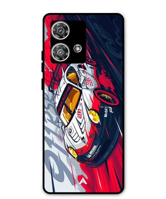 Porsche 911 Car Metal Back Cover Phone Case for Moto Edge 40 Neo