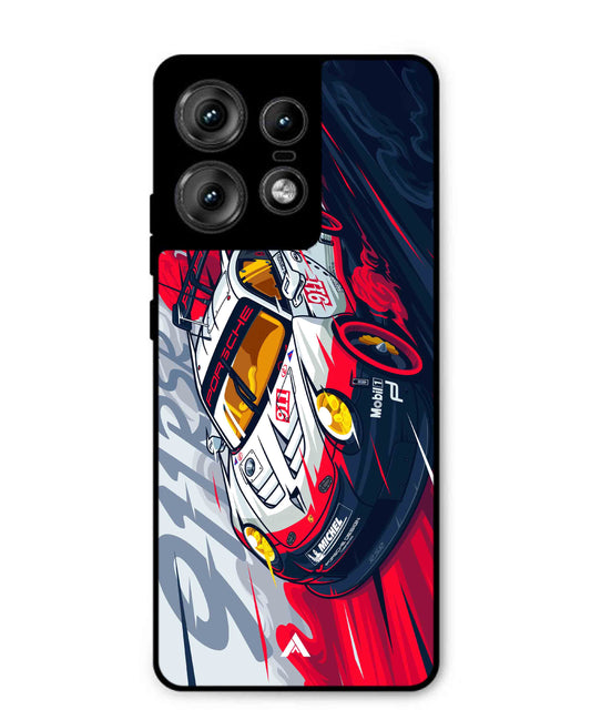 Porsche 911 Car Metal Back Cover Phone Case for Moto Edge 50 Pro