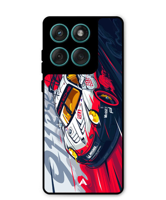 Porsche 911 Car Metal Back Cover Phone Case for Moto Edge 60 Fusion