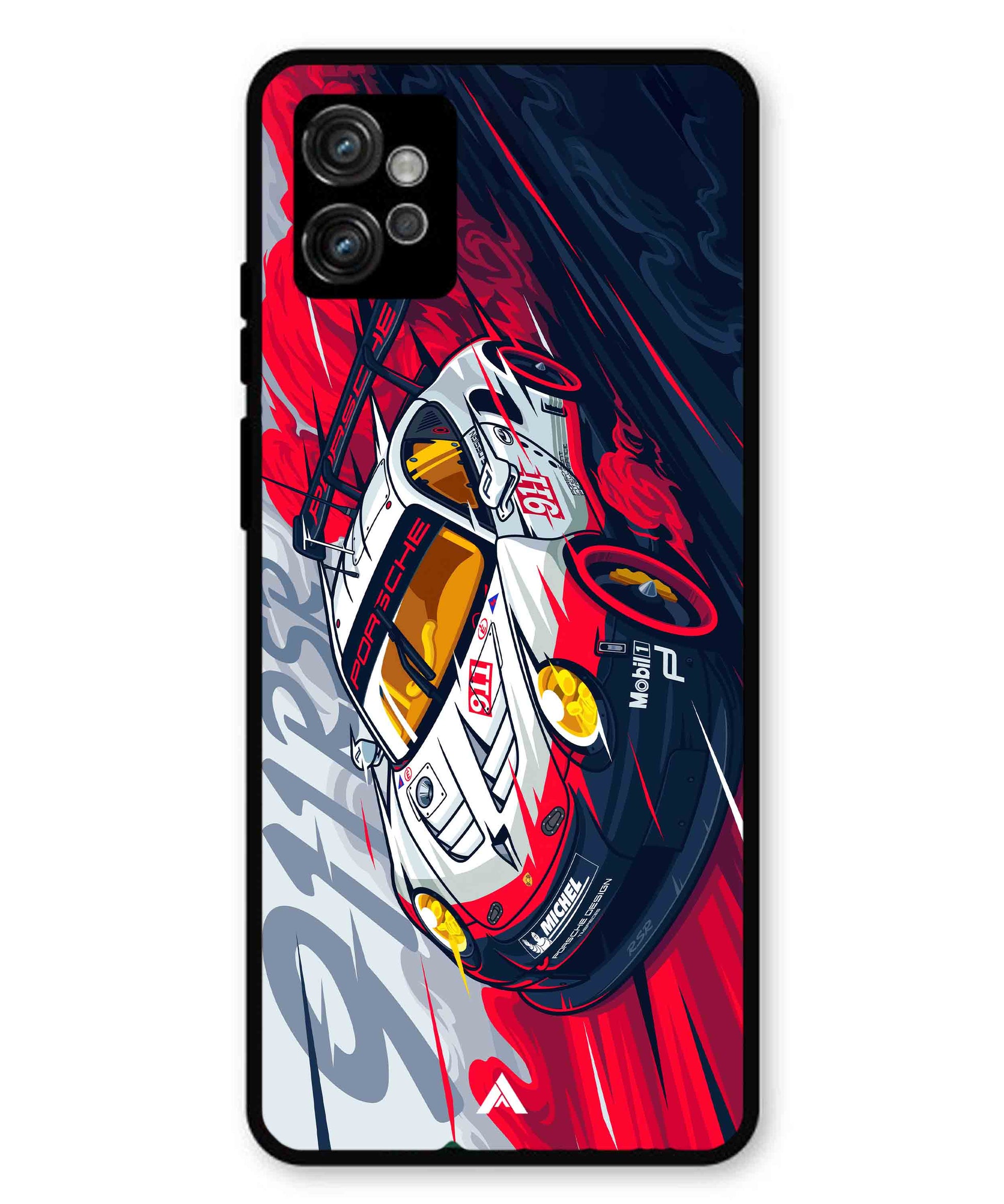 Porsche 911 Car Metal Back Cover Phone Case for Moto G32