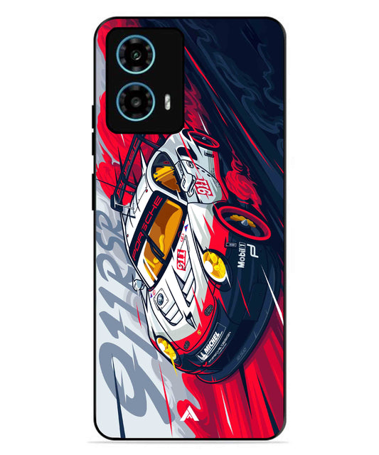 Porsche 911 Car Metal Back Cover Phone Case for Moto G34