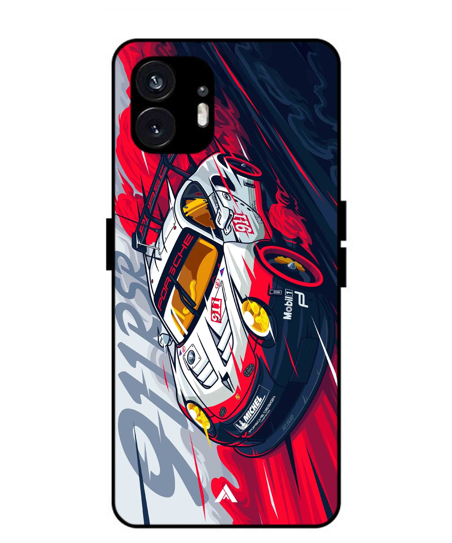 Porsche 911 Car Metal Back Cover Phone Case for Nothing Phone 2a