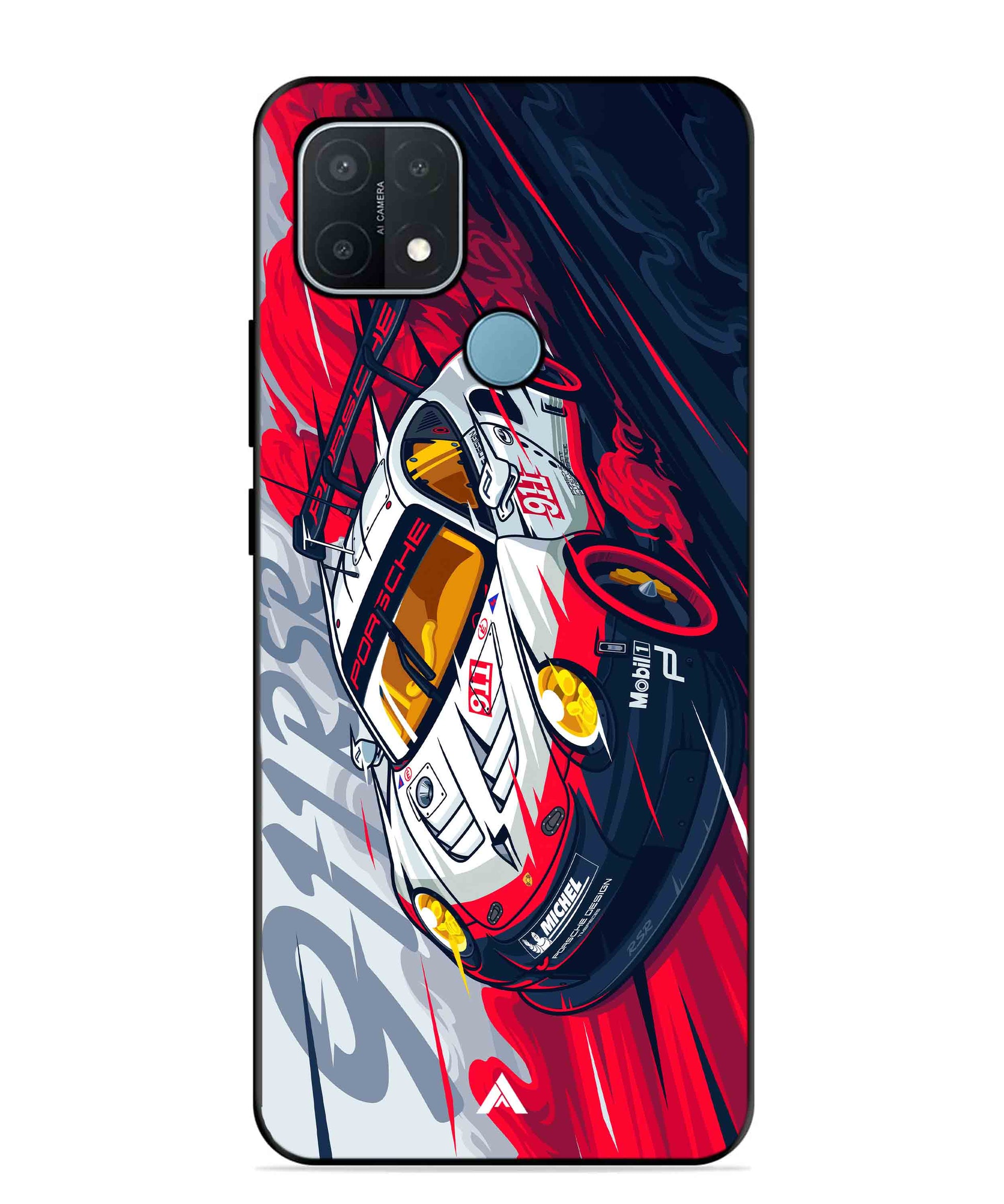 Porsche 911 Car Metal Back Cover Phone Case for OPPO A15