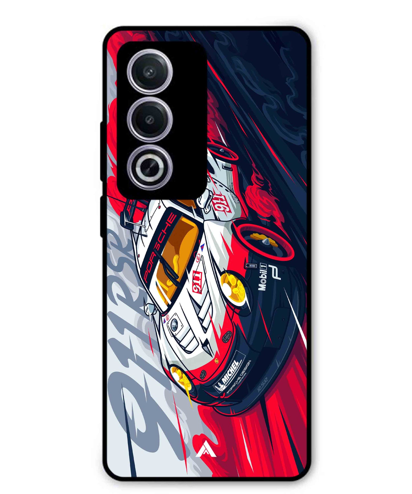 Porsche 911 Car Metal Back Cover Phone Case for Oppo A3 Pro