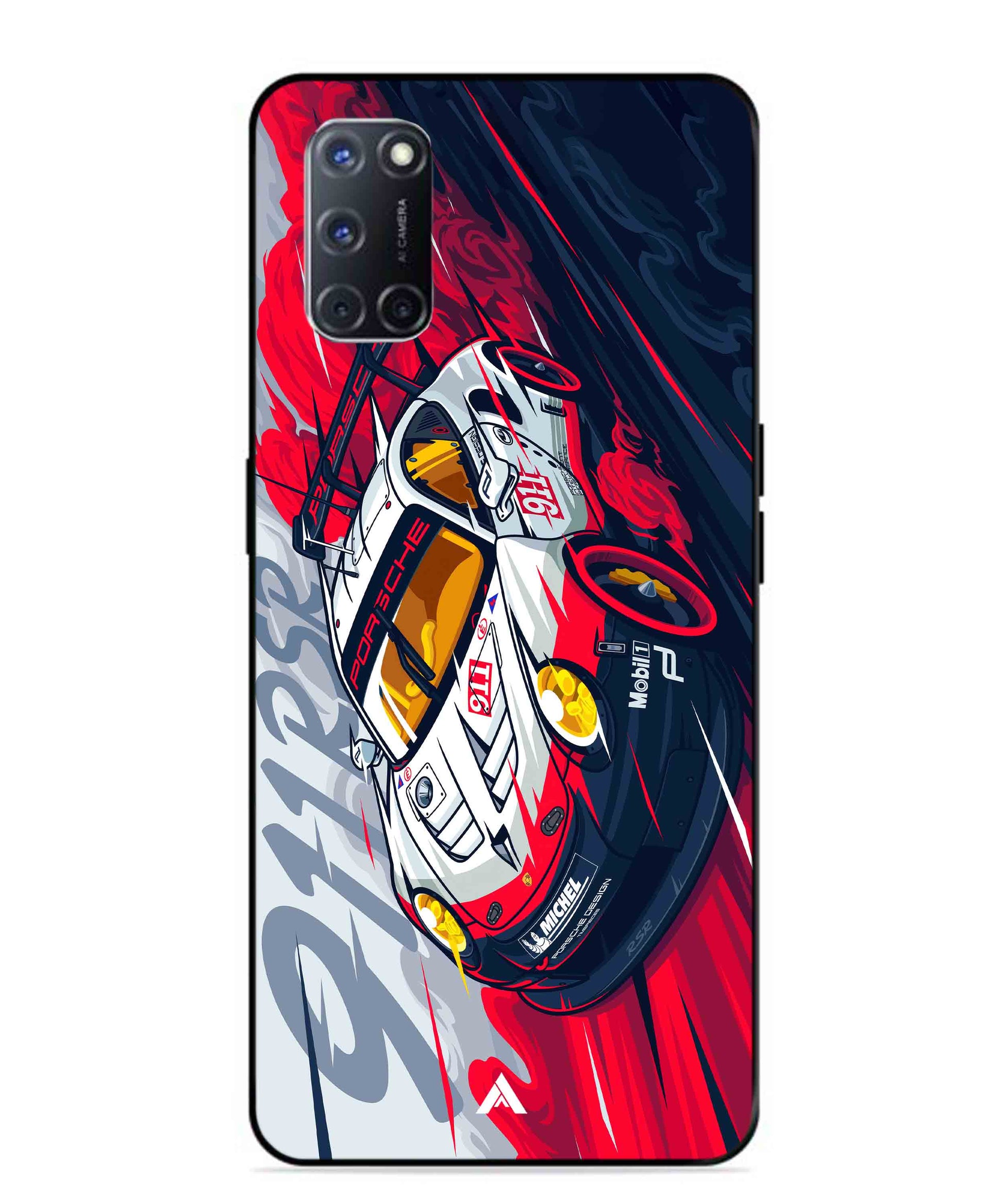 Porsche 911 Car Metal Back Cover Phone Case for Oppo A52