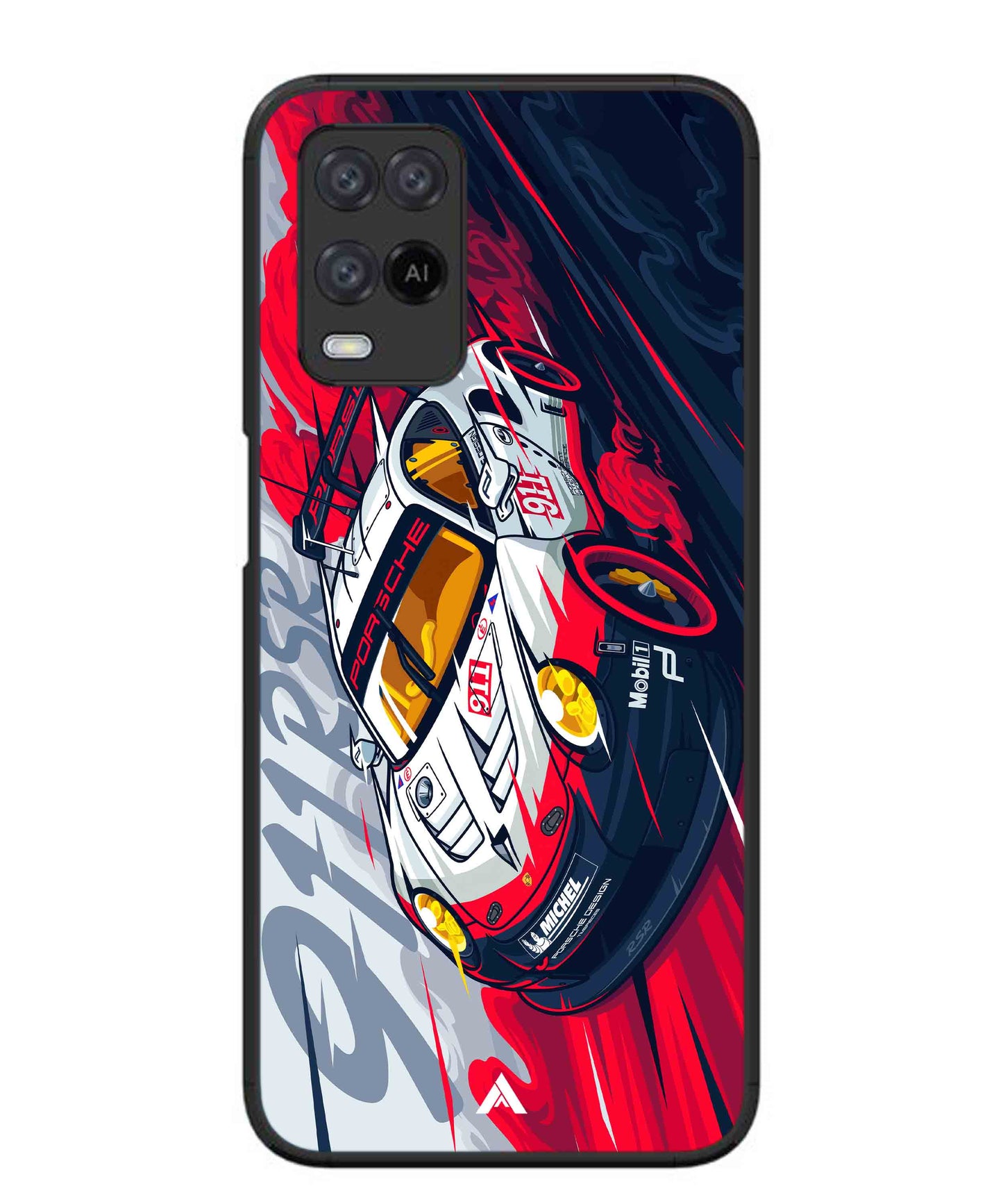 Porsche 911 Car Metal Back Cover Phone Case for Oppo A54