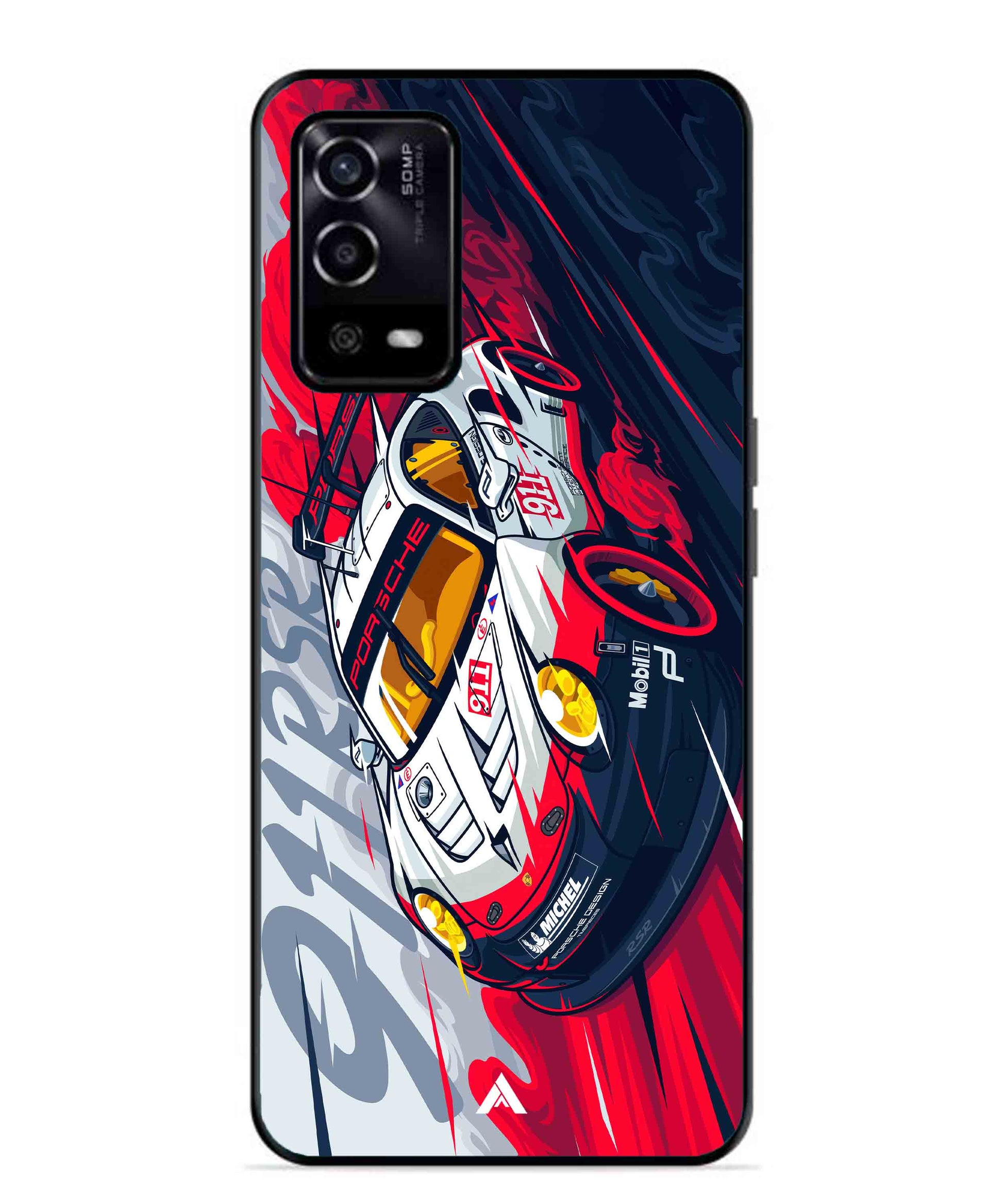 Porsche 911 Car Metal Back Cover Phone Case for Oppo A55
