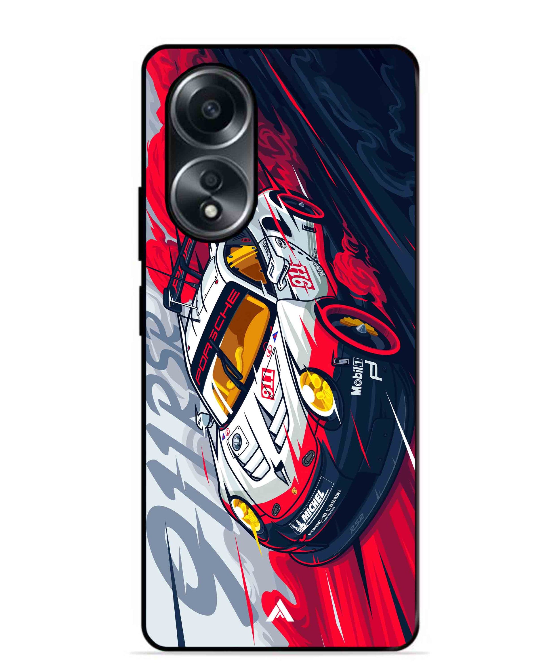 Porsche 911 Car Metal Back Cover Phone Case for Oppo A58