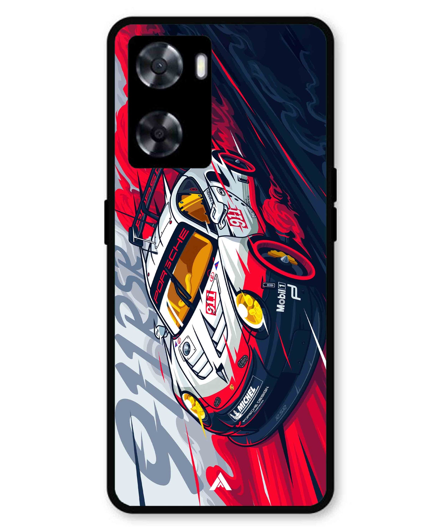 Porsche 911 Car Metal Back Cover Phone Case for Oppo A77s