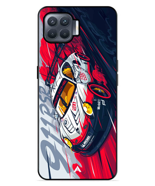 Porsche 911 Car Metal Back Cover Phone Case for Oppo F17 Pro