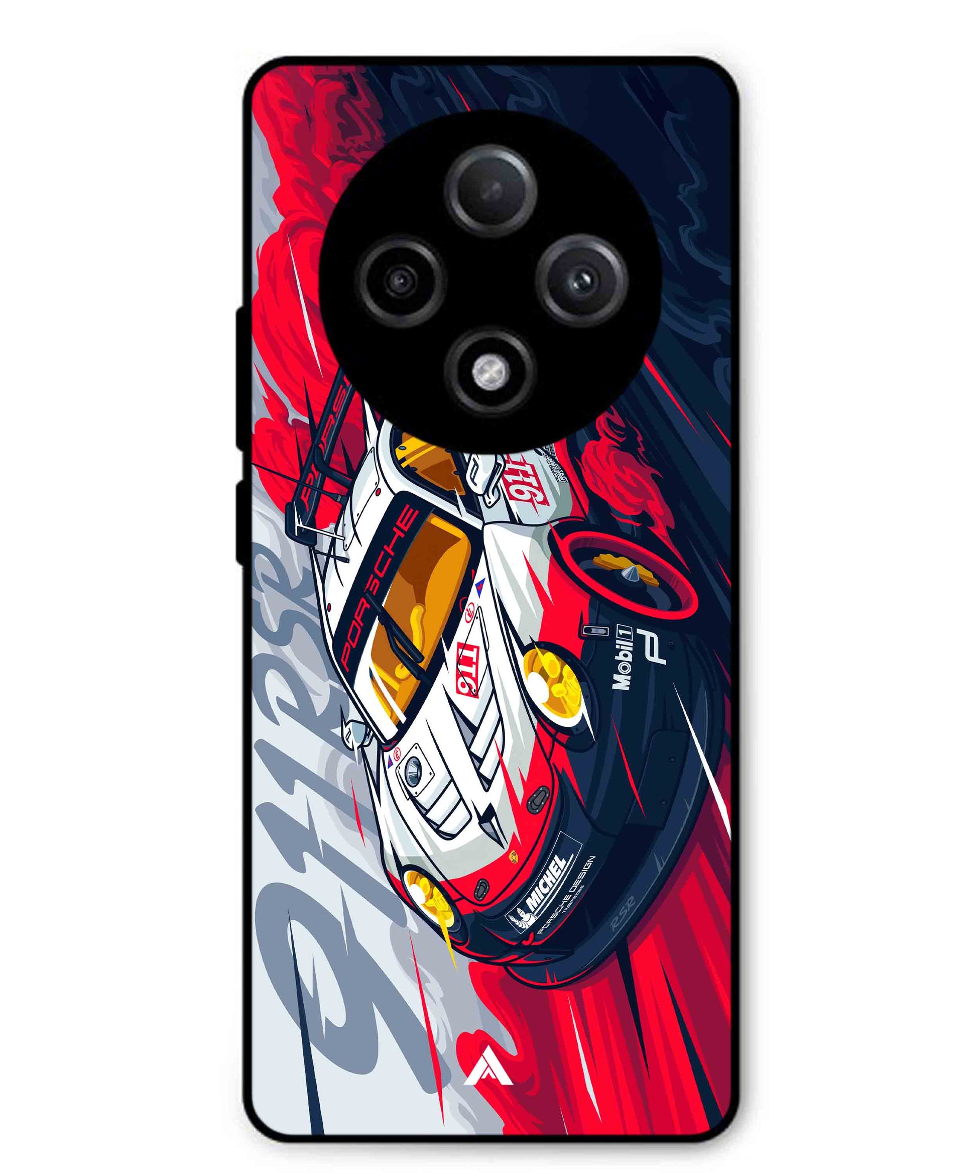 Porsche 911 Car Metal Back Cover Phone Case for Oppo F27 Pro Plus