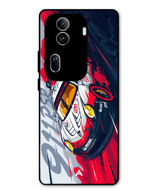 Porsche 911 Car Metal Back Cover Phone Case for Oppo Reno 11 Pro