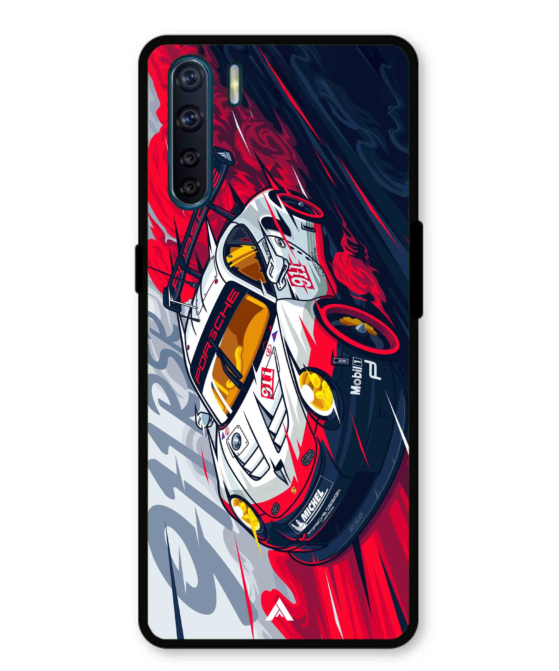 Porsche 911 Car Metal Back Cover Phone Case for Oppo Reno 3