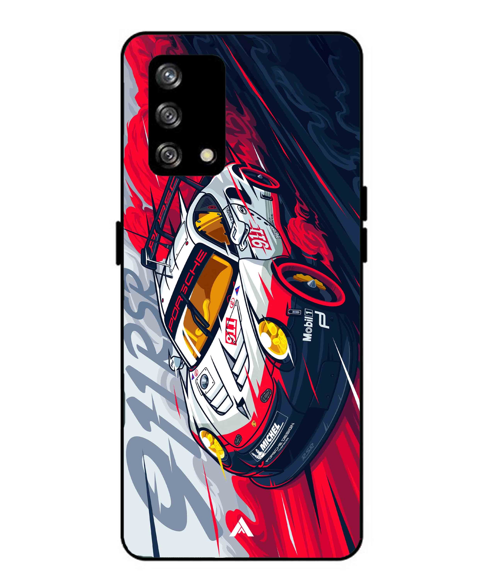 Porsche 911 Car Metal Back Cover Phone Case for Oppo Reno 4F
