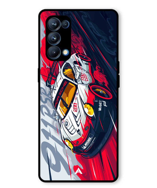 Porsche 911 Car Metal Back Cover Phone Case for Oppo Reno 5 Pro