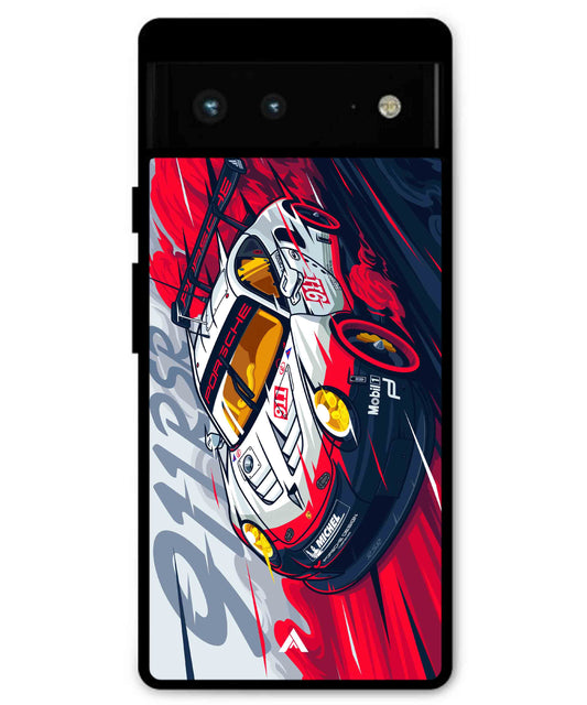 Porsche 911 Car Metal Back Cover Phone Case for Pixel 7A