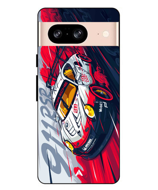Porsche 911 Car Metal Back Cover Phone Case for Pixel 8