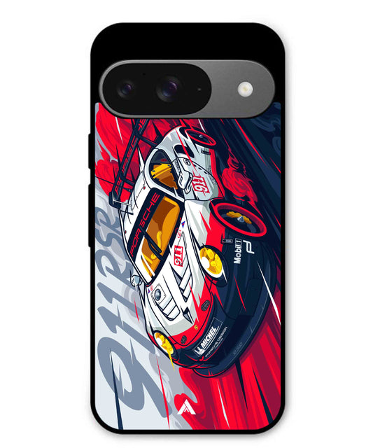 Porsche 911 Car Metal Back Cover Phone Case for Pixel 9