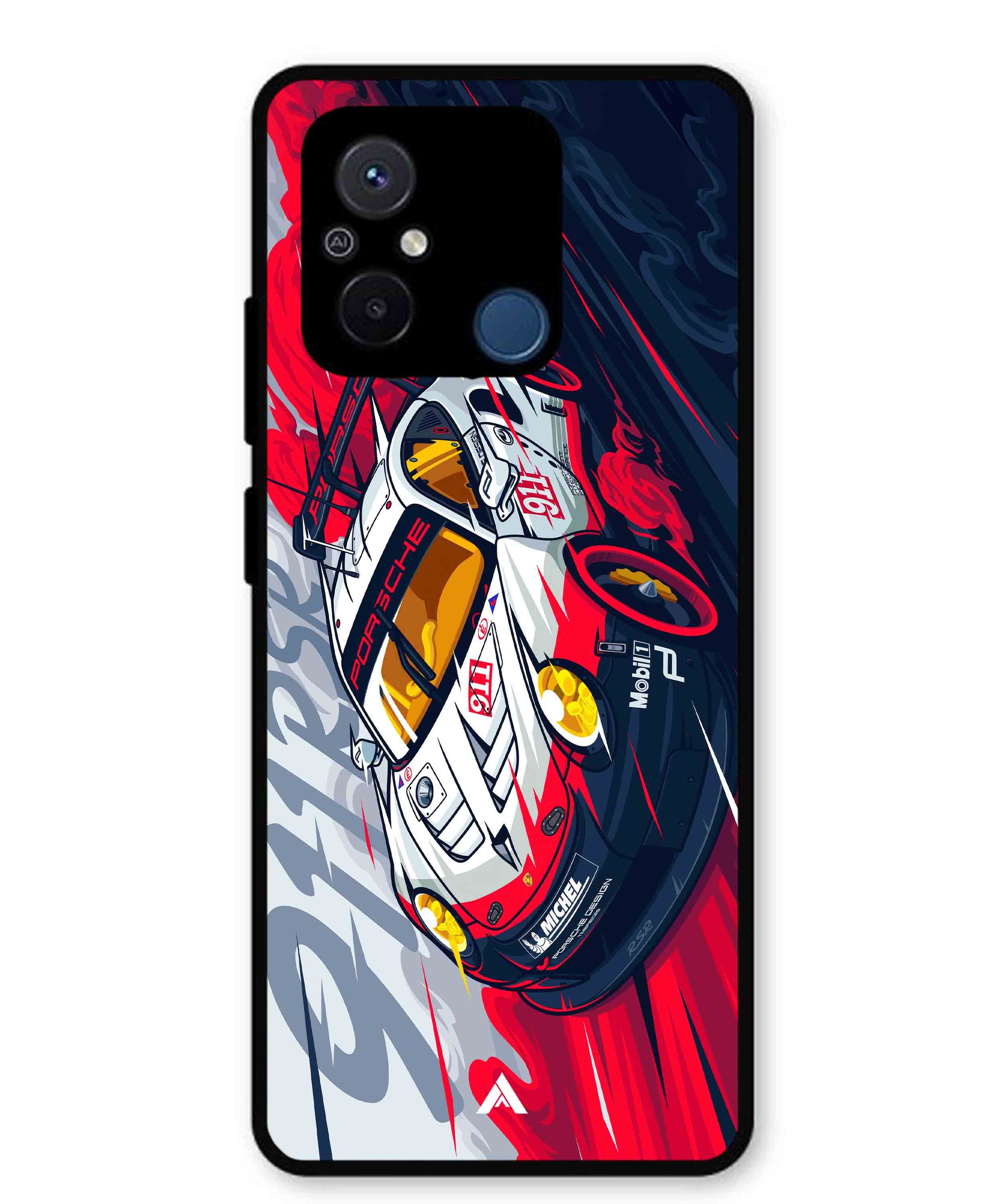 Porsche 911 Car Metal Back Cover Phone Case for Poco C55